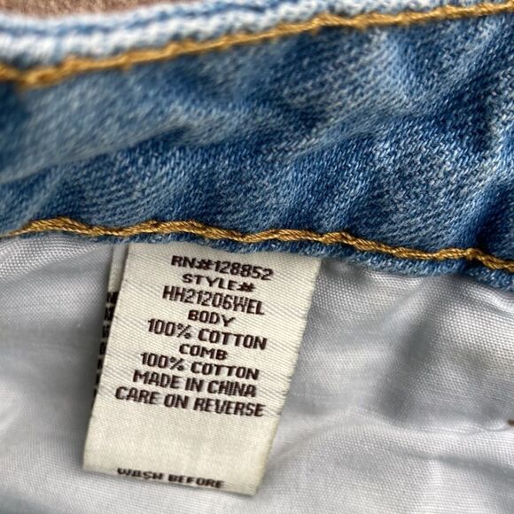 Harmony + Havoc Junior Cutoff Raw Hem Flag Jean Shorts Size 7 - Picture 6 of 10